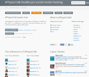 #physiotalk symplur 2